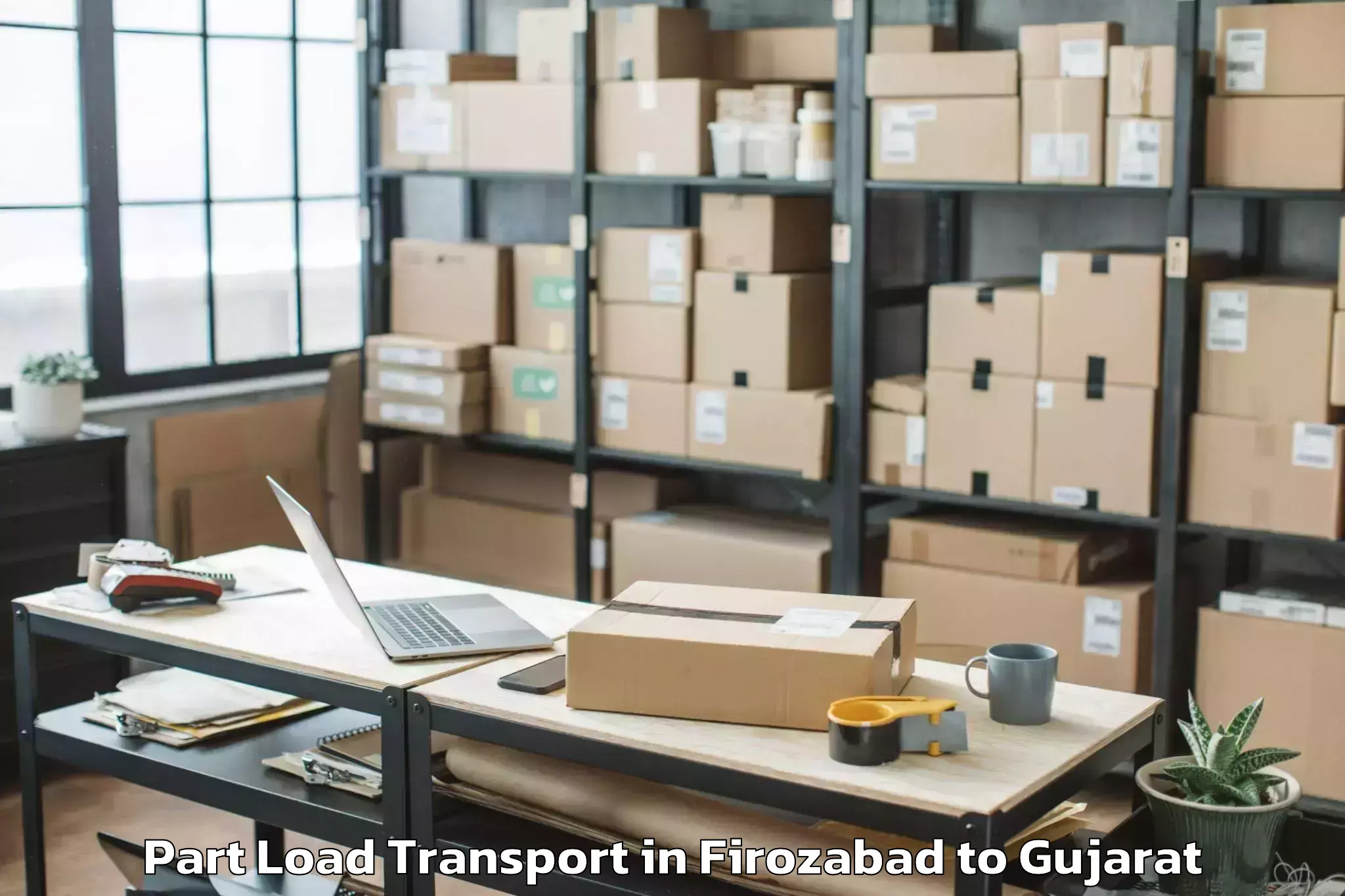 Get Firozabad to Vadali Part Load Transport